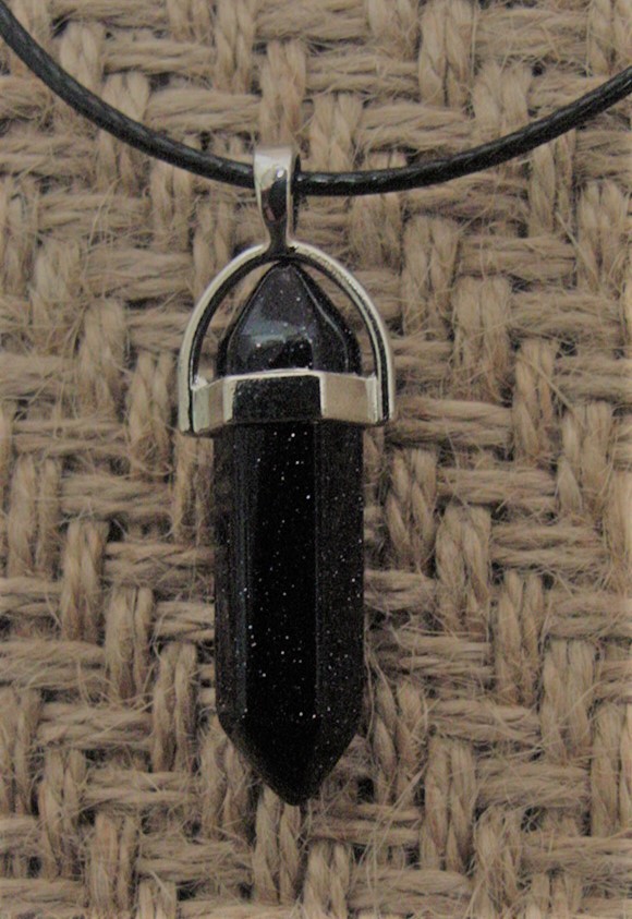 18" inch leather cord with 1" inch crystal pendant nk109