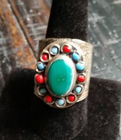 Kuchi ring,sz 9-1/2,tribal,hippie,gypsy,nomad,vintage old rk83