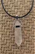 Crystal pendant on 18" inch leather cord necklace nk123