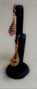 Modern day ocean sea beach shell earrings, hand made an249