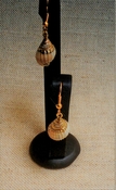 Modern day ocean sea beach shell earrings, hand made an261