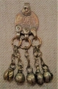 Kuchi coin tribal pendant belly dance dangles bells pk21