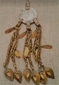 Old Kuchi coin tribal pendant belly dance dangles bells pk17