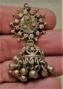 Old Kuchi vintage tribal pendant belly dance dangles bells pk18