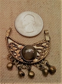 Old Kuchi vintage tribal pendant belly dance dangles bells pk25
