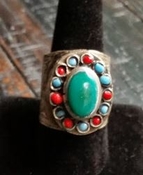 Kuchi ring,sz 9-1/2,tribal,hippie,gypsy,nomad,vintage old rk83