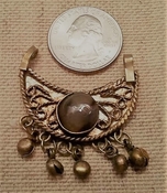  Old Kuchi vintage tribal pendant belly dance dangles bells pk25 