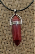  Crystal pendant on 18" inch leather cord necklace nk114 