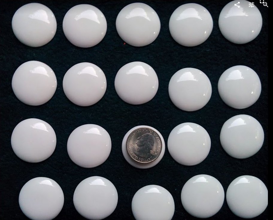 25 pieces of white cobochon's for making pendants #bt3