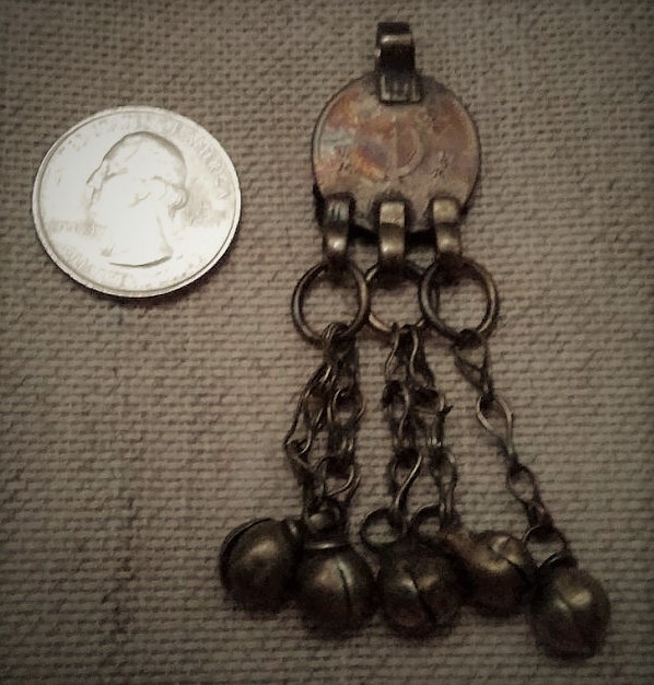 Kuchi coin tribal pendant belly dance dangles bells pk16